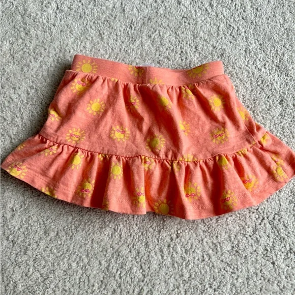 Coral Sun Print Ruffle Skort - Picture 3 of 4